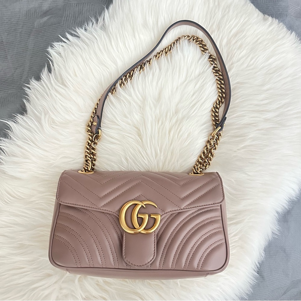 Gucci Marmont matelassé shoulder bag in Porcelain Rose 🌸 - Picture 1 of 16